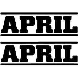 April Name Stickers – Personalised Vinyl Decals (2-Pack)