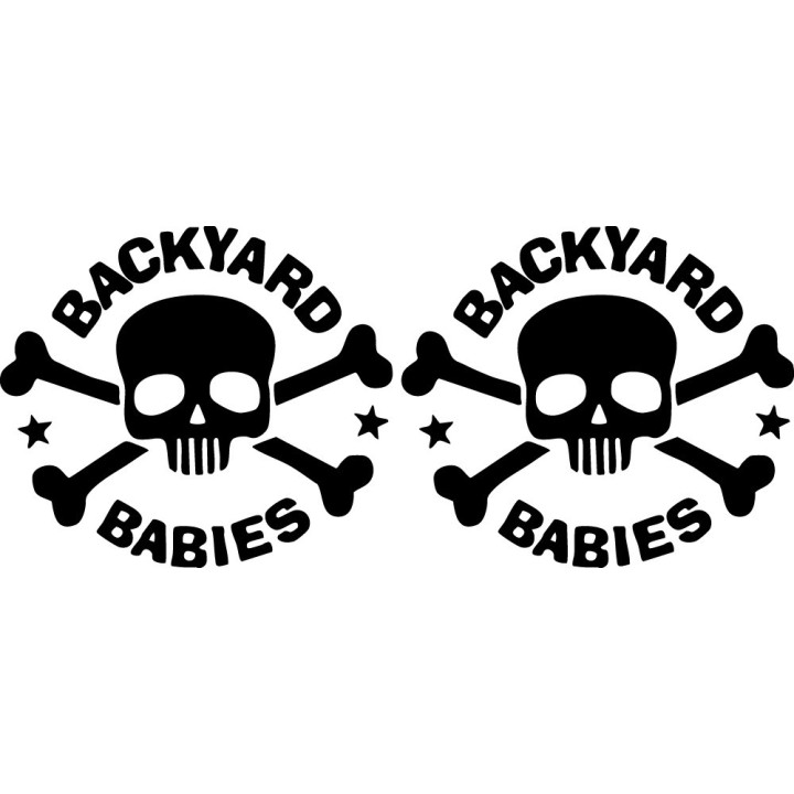 Backyard Babies Stickers – Skull Logo Rock Decals (2-Pack)
