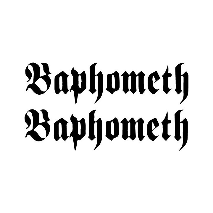 Baphometh Stickers – Death Metal Band Decals (2-Pack)