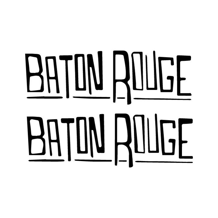 Baton Rouge Stickers – Glam Metal Rock Decals (2-Pack)