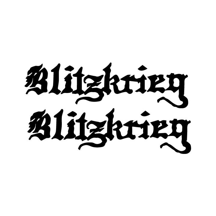 Blitzkrieg Stickers – NWOBHM Heavy Metal Decals (2-Pack)