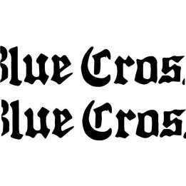 Blue Cross Band Stickers – Post-Punk Decals (2-Pack)
