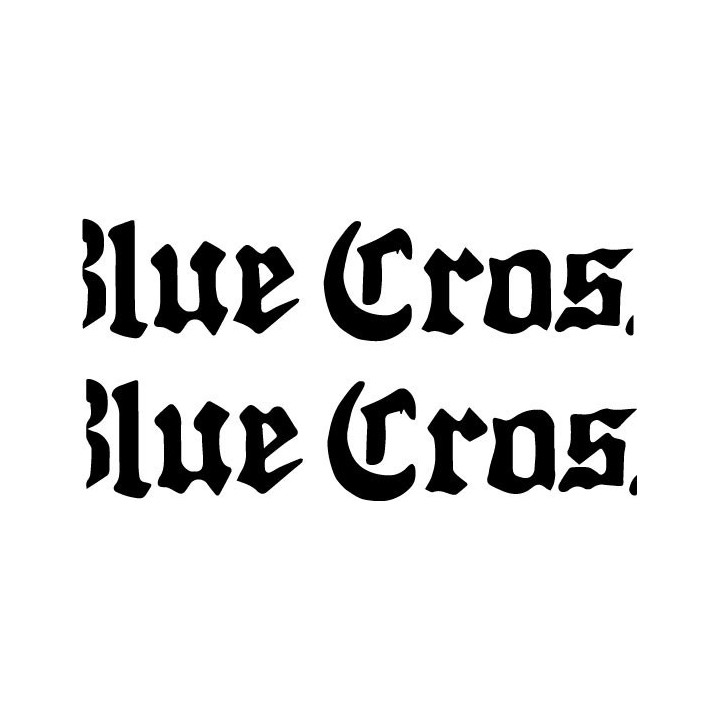 Blue Cross Band Stickers – Post-Punk Decals (2-Pack)