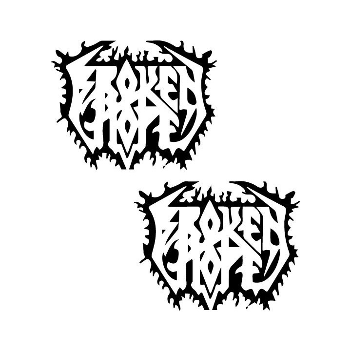 Broken Hope Stickers – Death Metal Band Decals (2-Pack)