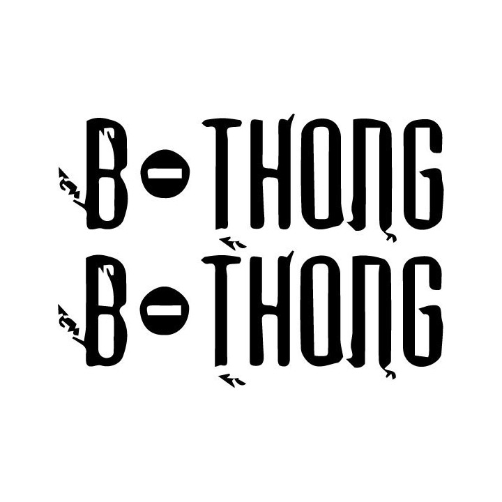 B-Thong Stickers – Groove Metal Band Decals (2-Pack)