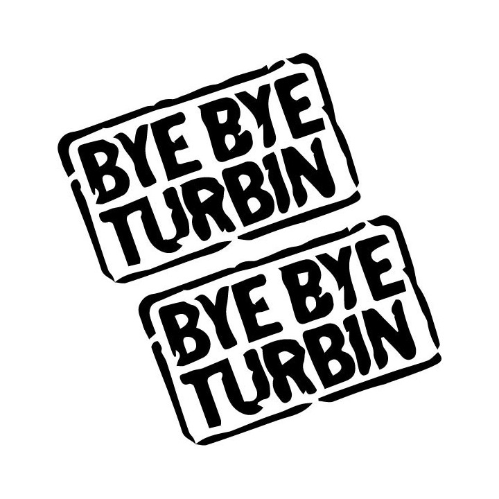 Bye Bye Turbin Stickers – Rock Band Decals (2-Pack)