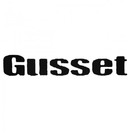 Gusset Text Decal Sticker