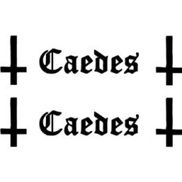 Caedes Stickers – Black Metal Band Decals (2-Pack)