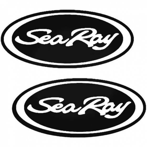 2x Sea Ray Oval Boat Decals...