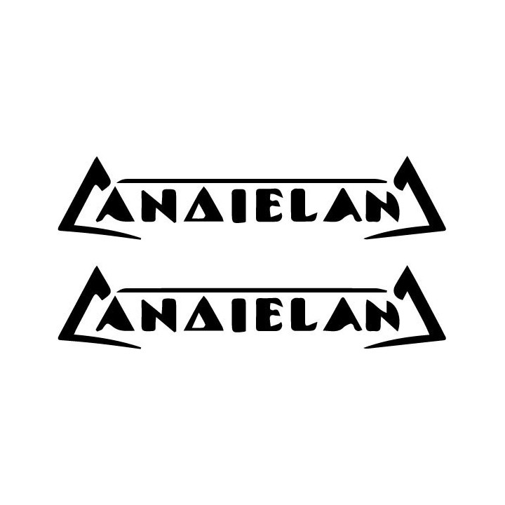 Candieland Stickers – Heavy Metal Logo Decals (2-Pack)