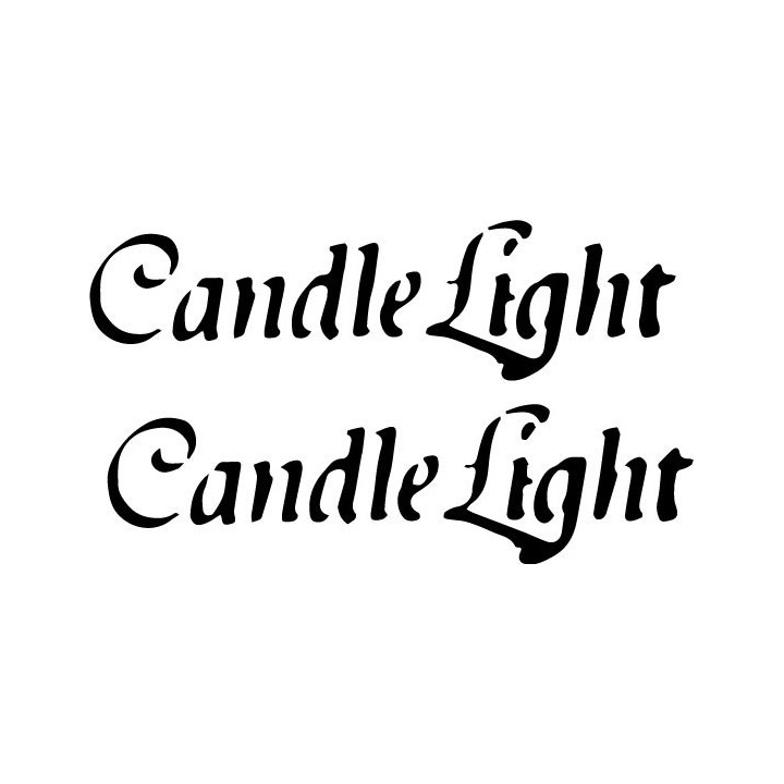 Candle Light Band Stickers – Gothic Rock Decals (2-Pack)