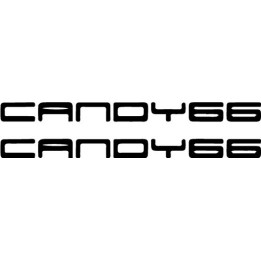 Candy 66 Stickers – Rock Band Logo Decals (2-Pack)