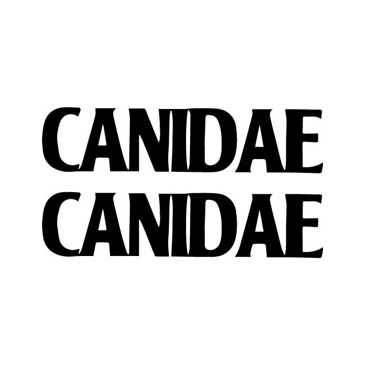 Canidae Stickers – Metal Band Logo Decals (2-Pack)