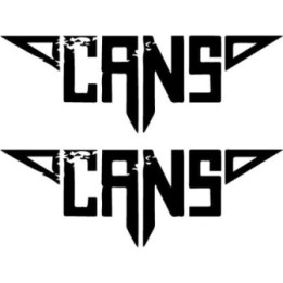 Cans Band Stickers – Power Metal Decals (2-Pack)