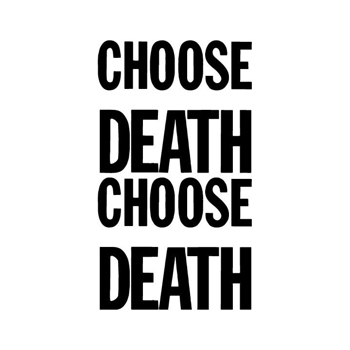 Choose Death Stickers – Punk Slogan Decals (2-Pack)