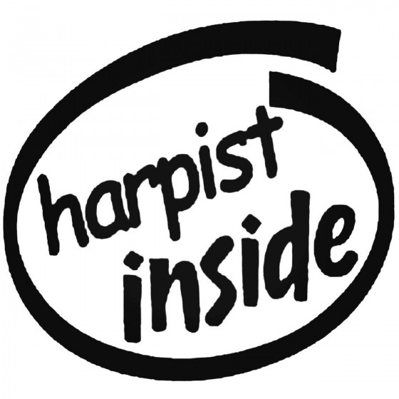 Harpist Inside Decal Sticker