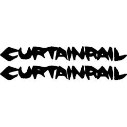 Curtainrail Stickers – Hardcore Punk Band Decals (2-Pack)