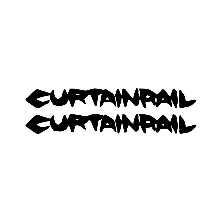 Curtainrail Stickers – Hardcore Punk Band Decals (2-Pack)