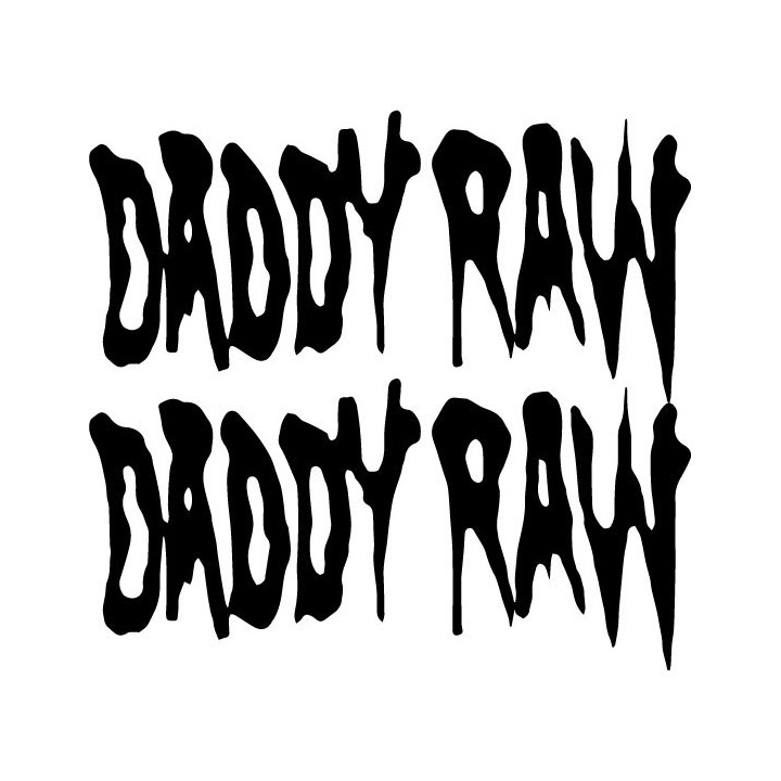Daddy Raw Stickers – Punk Rock Band Decals (2-Pack)