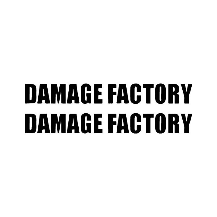 Damage Factory Stickers – Heavy Metal Band Decals (2-Pack)