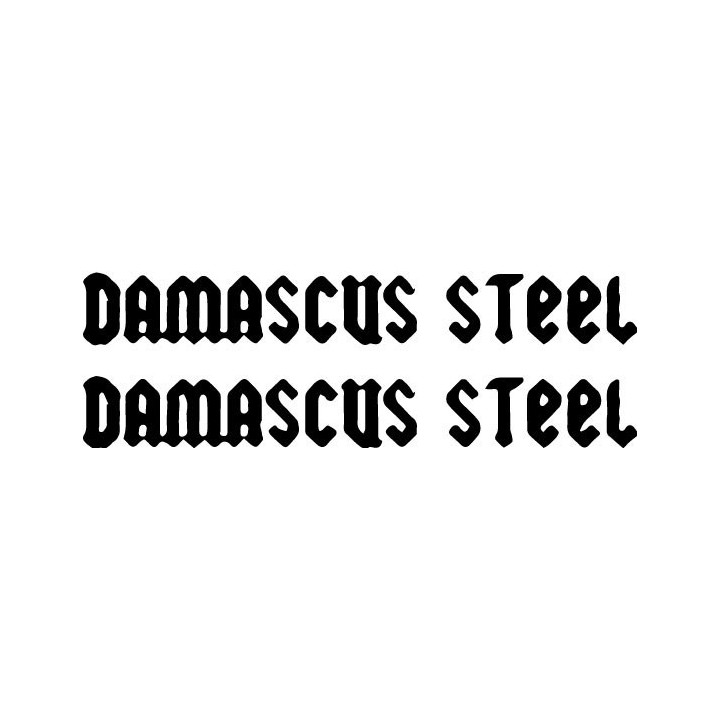 Damascus Steel Band Stickers – Metal Music Decals (2-Pack)
