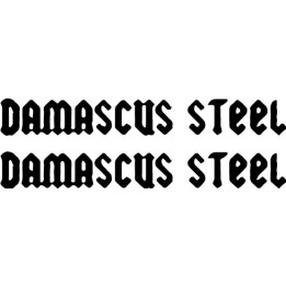 Damascus Steel Stickers – Hard Rock Band Decals (2-Pack)