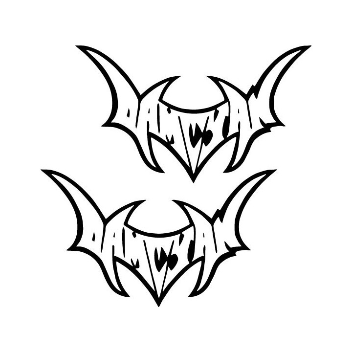 Damwiztan Band Logo Stickers – Metal Decals (2-Pack)