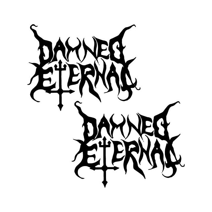 Damned Eternal Stickers – Black Metal Decals (2-Pack)