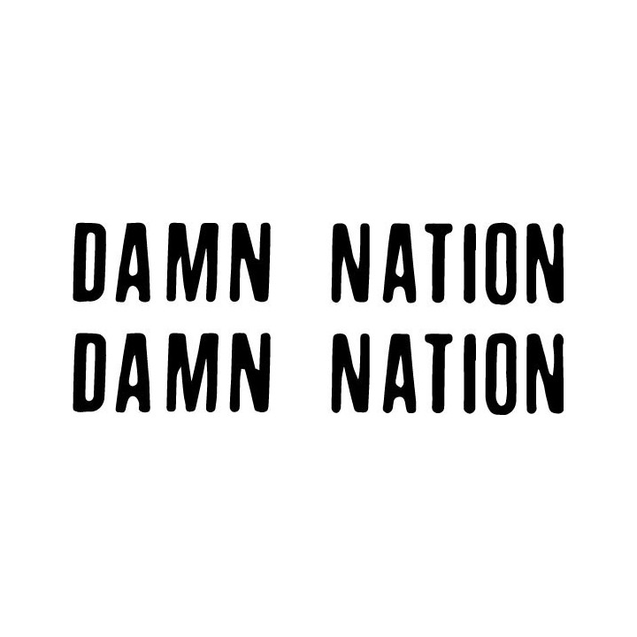 Damn Nation Stickers – Band Logo Decals (2-Pack)