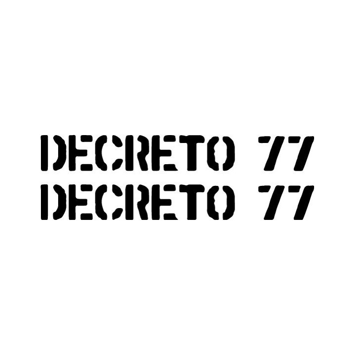 Decreto 77 Stickers – Spanish Punk Rock Decals (2-Pack)
