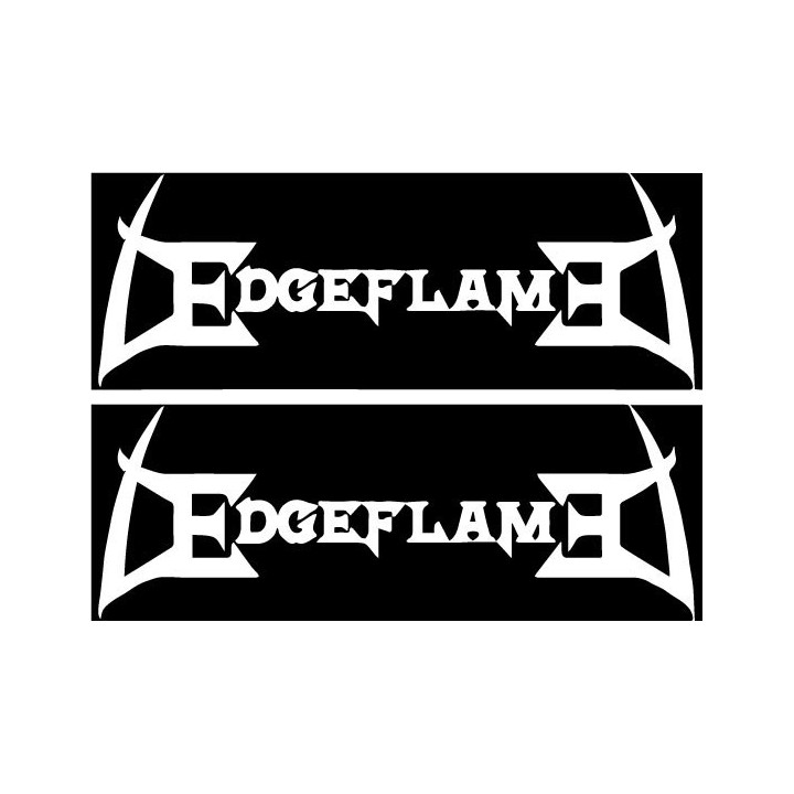 Edgeflame Stickers – Heavy Metal Band Logo Decals (2-Pack)