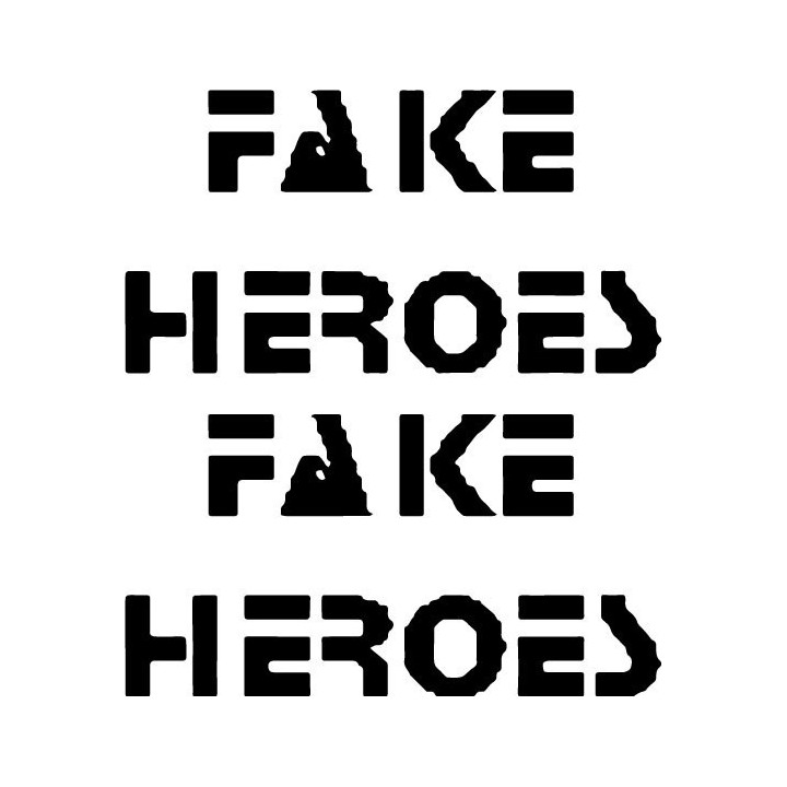 Fake Heroes Band Stickers – Rock Music Decals (2-Pack)