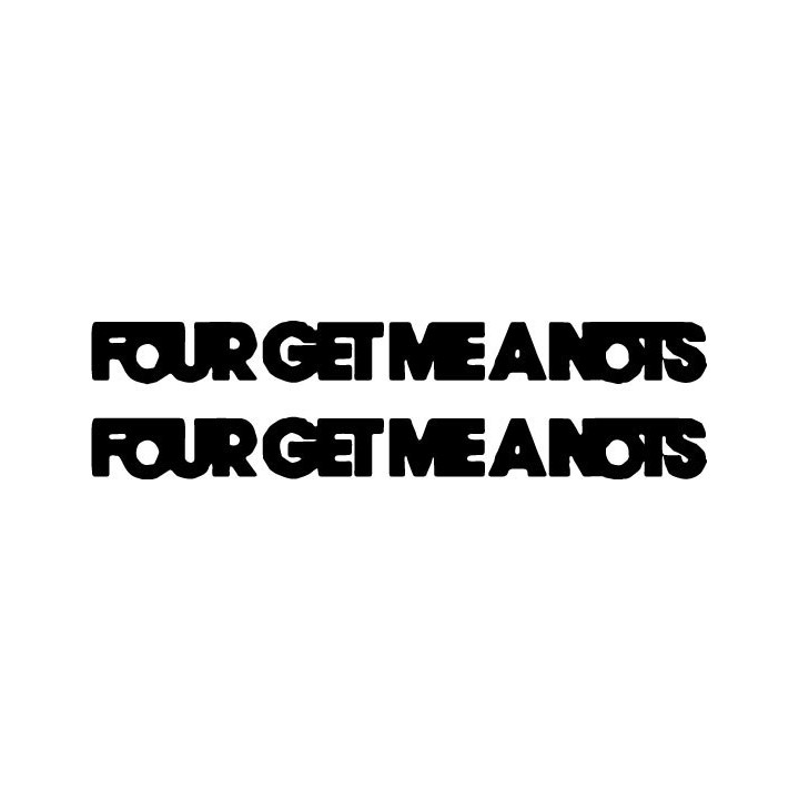 Four Get Me A Nots Stickers – J-Punk Band Decals (2-Pack)