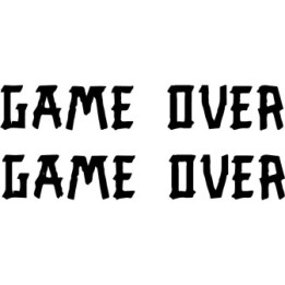 Game Over Stickers – Gamer Slogan Decals (2-Pack)