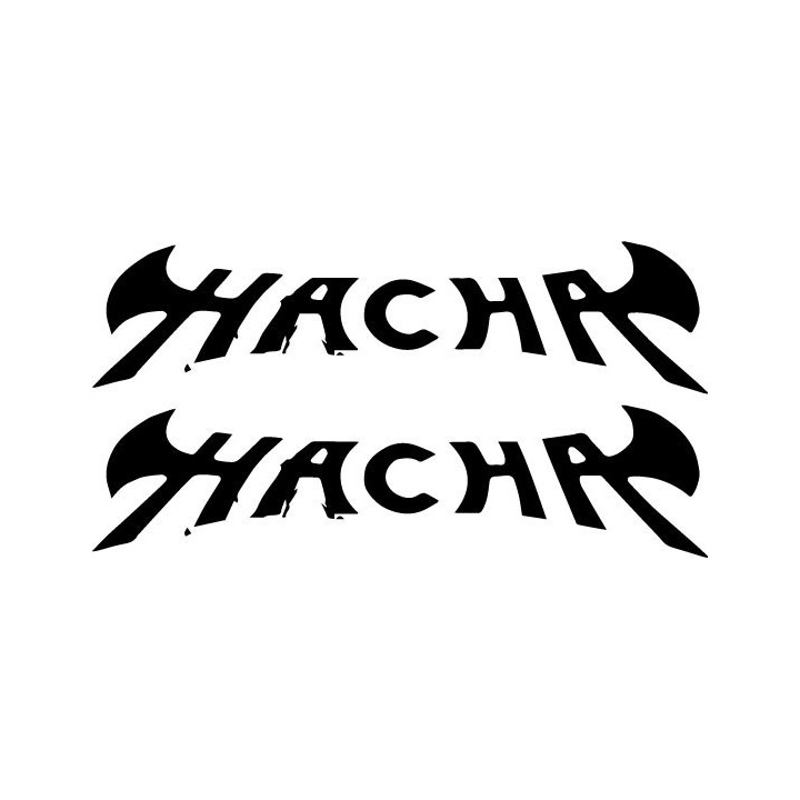 Hacha Band Stickers – Spanish Heavy Metal Decals (2-Pack)