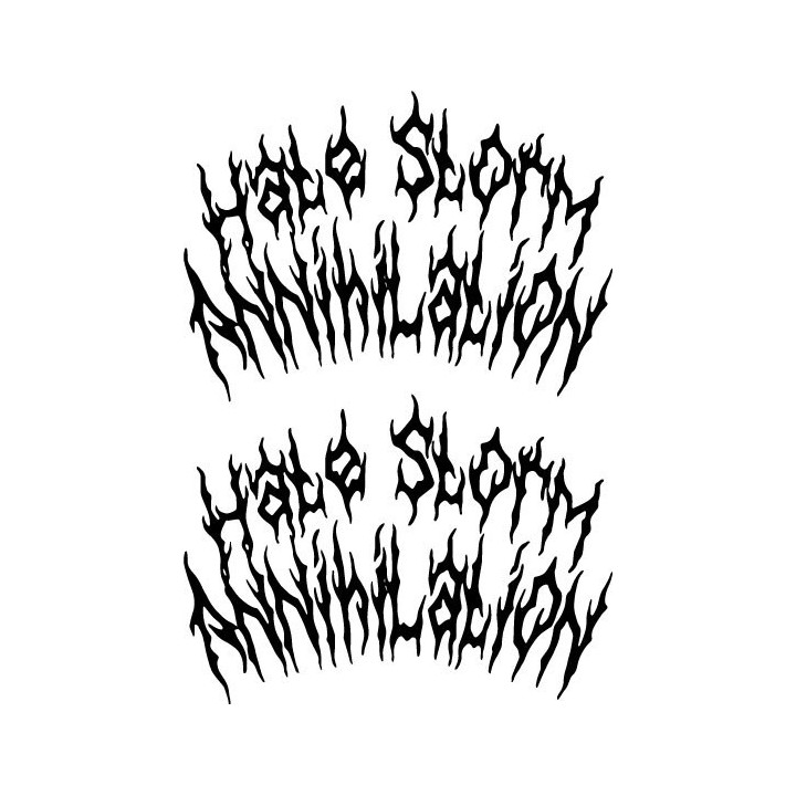 Hate Storm Annihilation Stickers – Metal Decals (2-Pack)