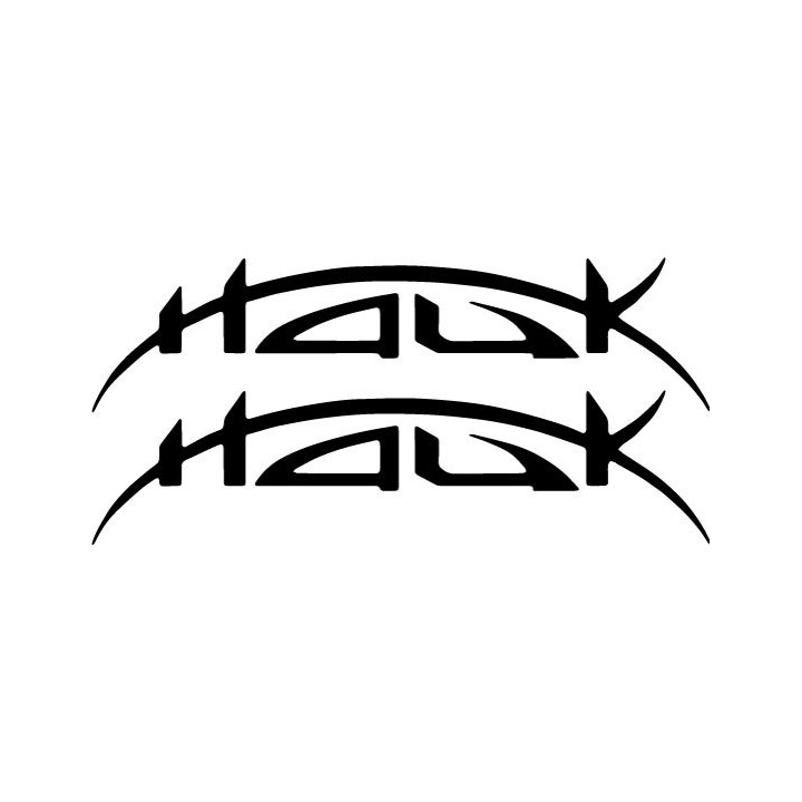 Hauk Stickers – Metal Band Logo Decals (2-Pack)