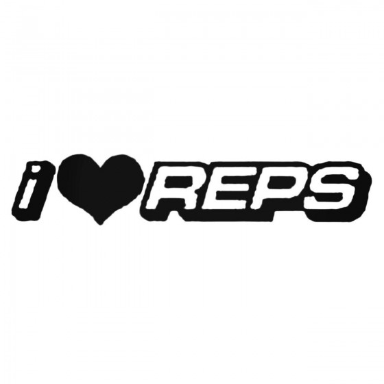 I Heart Reps Decal Sticker