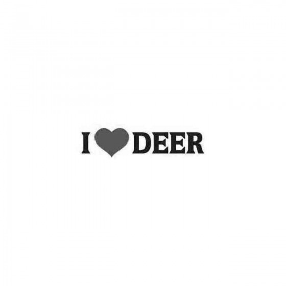 I Love Deer Decal Sticker