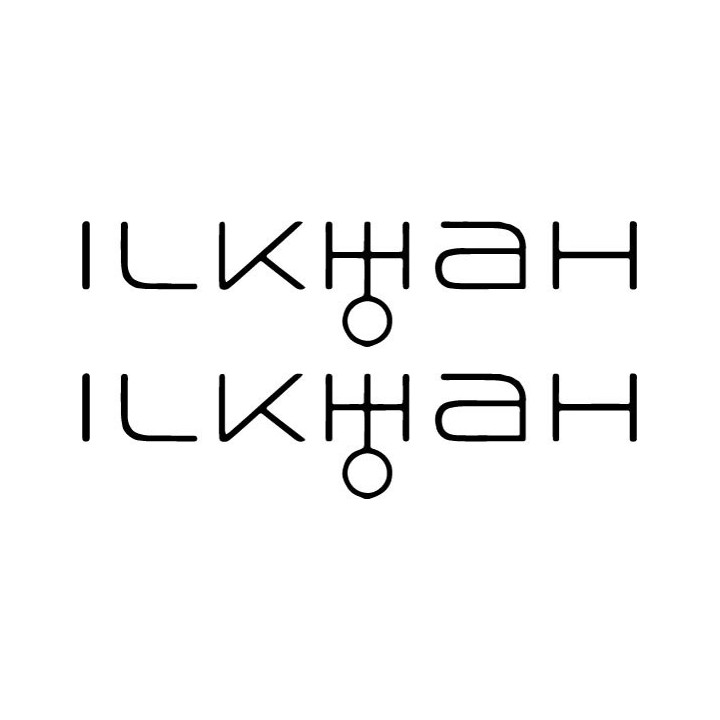 Ilkhah Stickers – Black Metal Band Logo Decals (2-Pack)