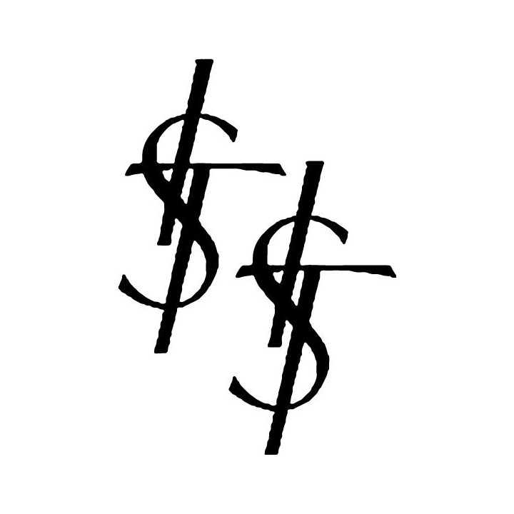 YSL Yves Saint Laurent Stickers – Logo Decals (2-Pack)