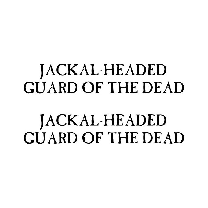 Jackal-Headed Guard of the Dead Stickers (2-Pack)