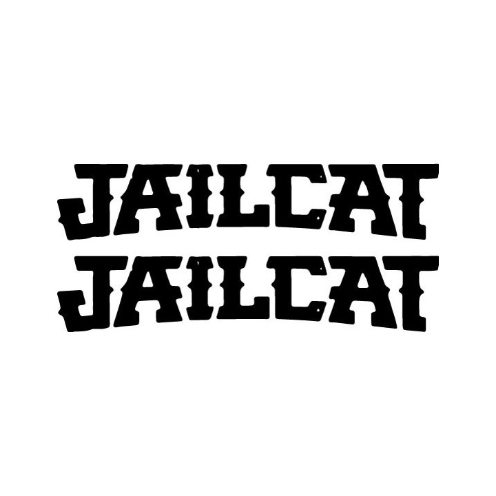 Jailcat Stickers – Hard Rock Band Logo Decals (2-Pack)
