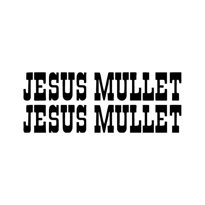Jesus Mullet Stickers – Alt Rock Band Decals (2-Pack)