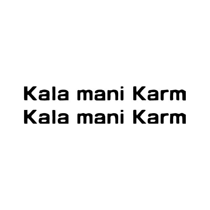 Kala Mani Karm Stickers – Dark Metal Band Decals (2-Pack)