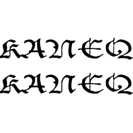 Kaneq Stickers – Metal Band Logo Decals (2-Pack)